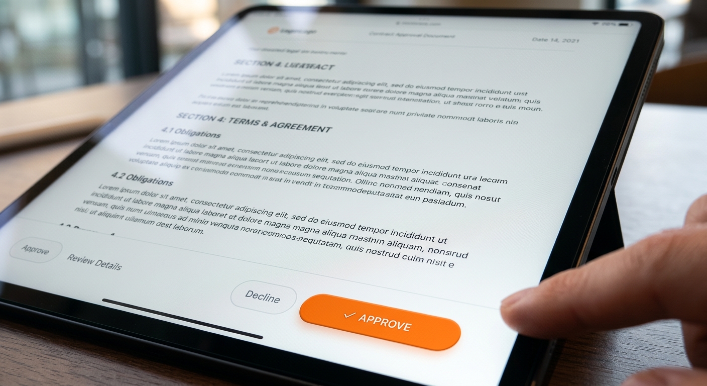 Detoil approval interface